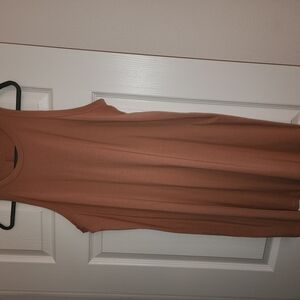 Sleeveless Tan Dress